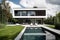 modernist house, with minimalist exterior and sleek lines