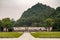 Modernistic Nationalist memorial wall in Seven Star Park, Guilin, China