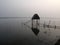 Modest straw hut of Indian fishermen