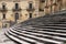 Modica, Sicily, Italy. Paved square and baroque church