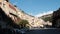 modica sicily italy town buildings street road wide medium shot with pan 653 v