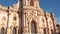 modica sicily italy town san giorgio cathedral medium shot tilt up from stairs 662 v