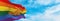 modified flag of Oregon state, USA with rainbow LGBT pride flag