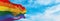 modified flag of Oregon state, USA with rainbow LGBT pride flag