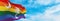 modified flag of South Carolina state, USA with rainbow LGBT pri