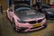 Modified pink BMW M4 F82 on display at The Elite showcase