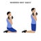 Modified Sissy squat exercise strength workout illustration