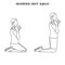 Modified Sissy squat exercise strength workout illustration outline