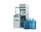 Modrn open water cooler machine with whater bottels perspective view 3d render