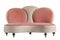 Modular bright pink beige colour sofa couch