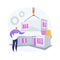 Modular home abstract concept vector illustration.