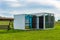 Modular prefabricated houses made of panels with large panoramic windows