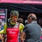 Moena, Italy May 25, 2017: Professional Cyclist Filippo Pozzato during an interview before departure