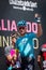 Moena, Italy May 25, 2017: Professional Cyclist on the Podium signatures