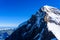 Moench mountain - View of the mountain Moench in the Bernese Alps in Switzerland - travel destination in Europe