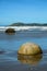 Moeraki boulders beach in New Zealand