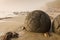 Moeraki boulders in New Zealand