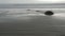 Moeraki boulders in the Pacific Ocean waves