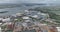 Moerdijk, 3th of August, 2023, The Netherlands. Dramatic aerial drone shot of the port of Moerdijk.