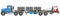 Moffett Truck in Semi Truck Model vector illustration