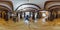 MOGILEV, BELARUS - DECEMBER, 2017: Full spherical seamless panorama 360 degrees angle view in interior of wooden rustic hall in