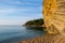 Mogren beach in Budva at sunrise, Montenegro. Balkans, Adriatic sea, Europe