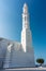 Mohammed Al Ameen Mosque in Muscat on sunny day on the blue sky background