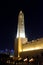 Mohammed ibn Abd al-Wahhab Mosque by night, Doha, Qatar