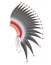 Mohawk hat of the american indians vector illustration