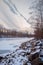 Mohawk River Frozen in Winter