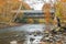 Mohican Covered Bridge in autumn.Mohican State Park