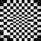 Moire Pattern: Black And White Checkered Floor Vector