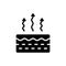 Moisture Evaporation of Skin Silhouette Icon. Skin Water Loss Pictogram. Skin Structure and Arrows Up Moisture Wicking