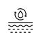 Moisture Skin Concept Line Icon. Water Drop with Arrow and Skin Layer Linear Pictogram. Absorb Liquid Vitamin, Gel