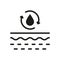 Moisture Skin Concept Silhouette Icon. Water Drop with Arrow and Skin Layer Glyph Pictogram. Absorb Liquid Vitamin, Gel