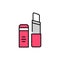Moisturizing Lip Balm Stick color line icon. Pictogram for web page