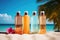 Moisturizing Oils And Lotions For Tanning Purposes, Perfect For Beach Day