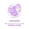 Moisturizing purple concept icon