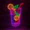 Mojito cocktail drink, neon sign
