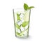 Mojito drink in glass cup