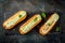 Mojito Eclairs with lime zest and mint