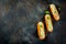 Mojito Eclairs with lime zest and mint