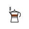 Moka, espresso. Linear icon. Element for classic coffee time.