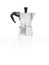 Moka Pot, italian espresso machine coffee maker and its reflection
