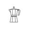 Moka Pot line icon. Coffee maker