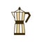 Mokapot Serve Coffee Shop Equipment Illustration