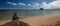 Mokolii island also known as Chinamans Hat as seen from Kualoa Regional Park on the North Shore of Oahu Hawaii USA