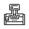 molding apparatus line icon vector illustration