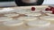 Molding dumplings with cherries