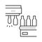 molding glass bottle conveyor equipment line icon vector illustration